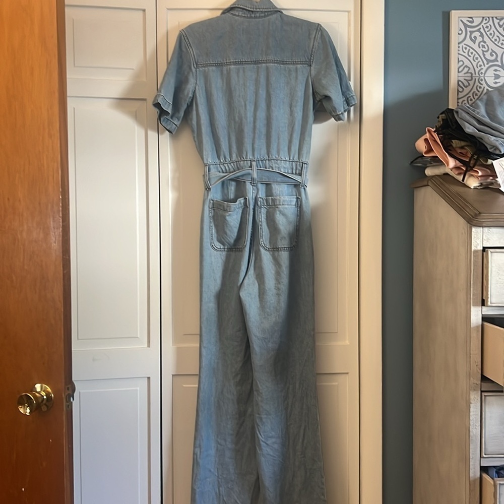 Universal Thread Denim Jumpsuit Button-Up Top - Picture 4 of 6